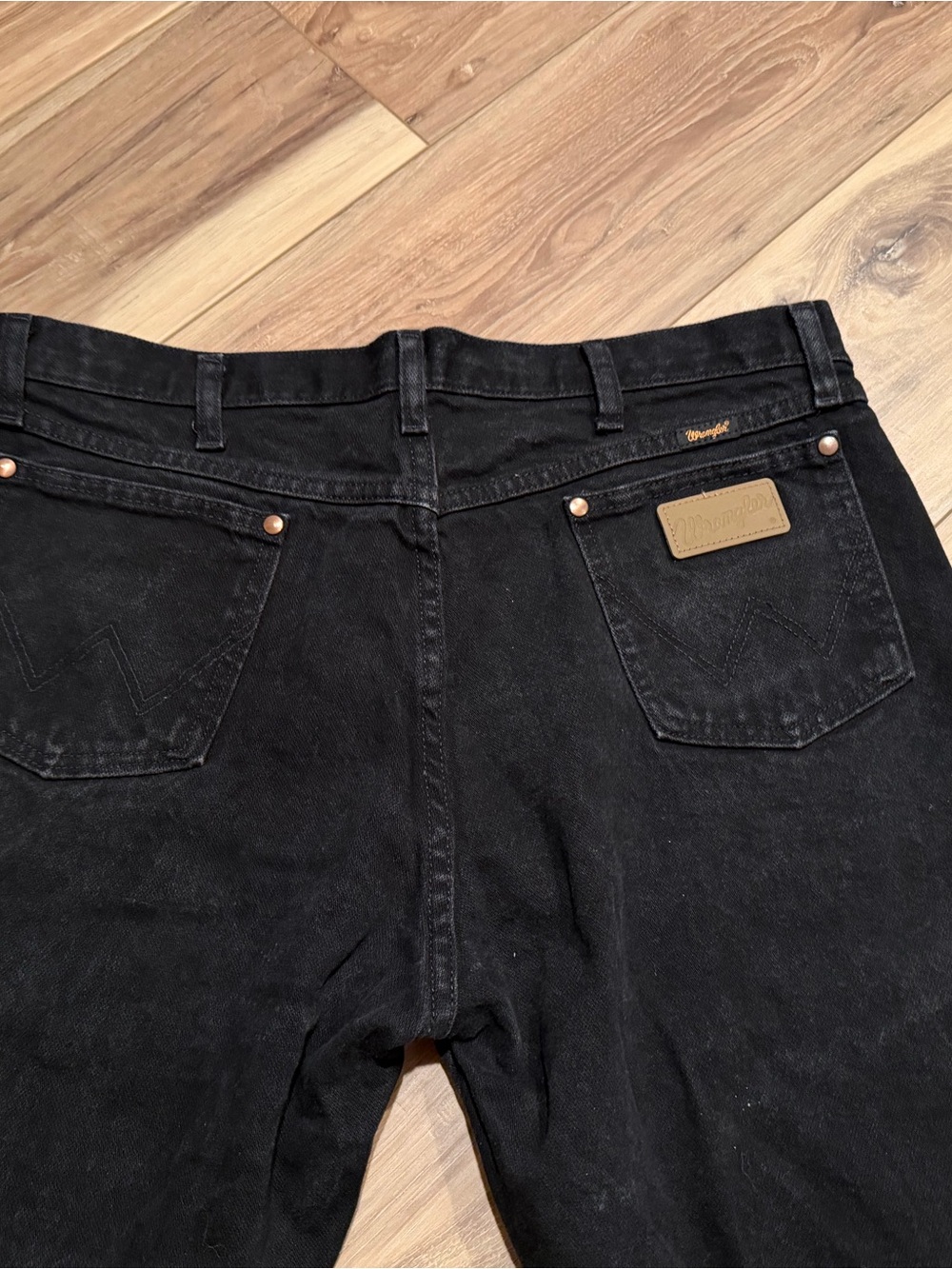 Wrangler Black Denim Jeans with Branded Back Patch